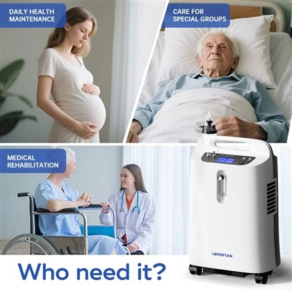 Bising rendah berkualiti tinggi hospital 5L hospital mudah alih PSA oksigen concentrator dengan nebulizer