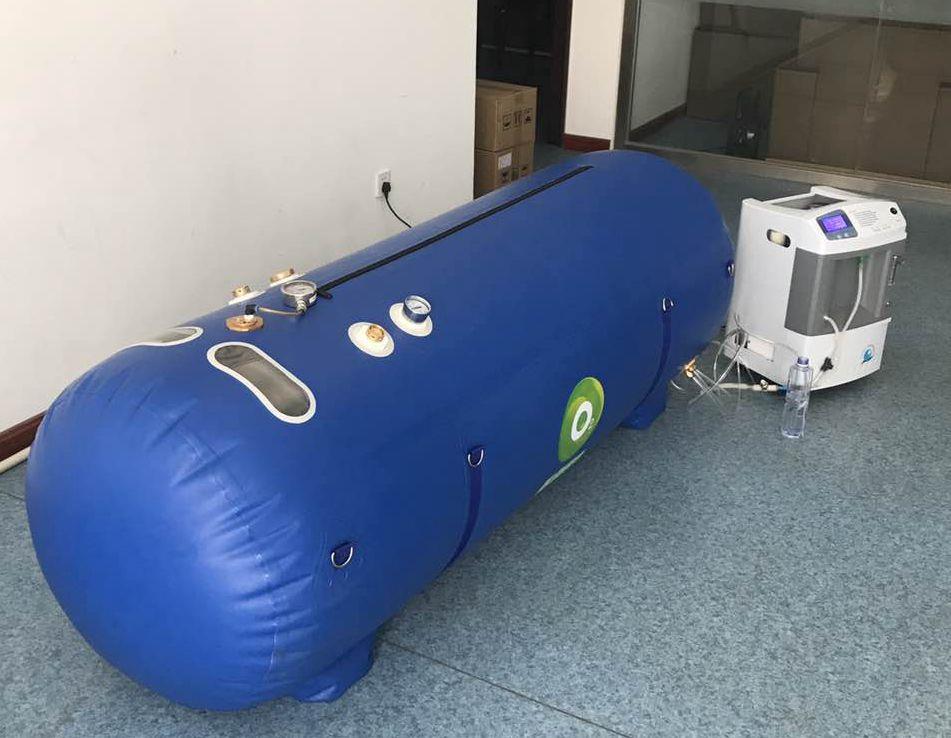 Concentrator oksigen yang digunakan dengan kebuk oksigen hiperbarik